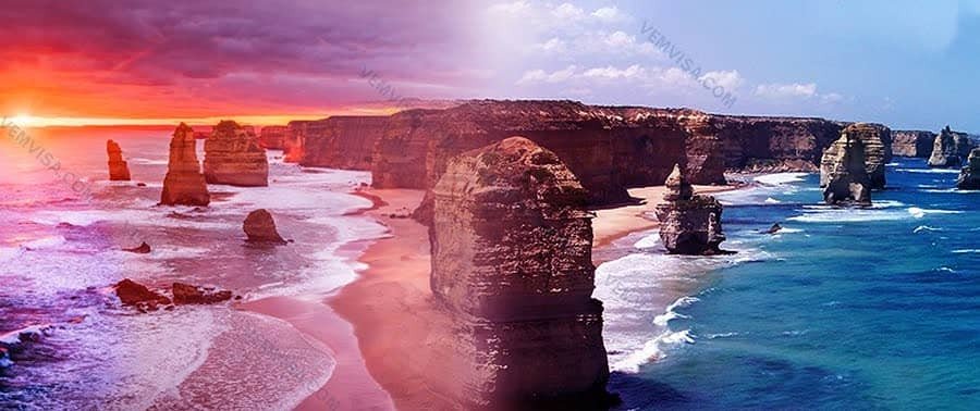 Bãi đá vôi "12 Tông Đồ" trên tuyến đường Great Ocean Road gần Melbourne
