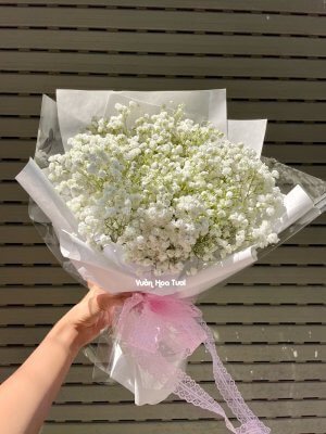 Bó hoa baby trắng tinh khôi, tượng trưng cho những kỷ niệm thanh xuân trong trẻo