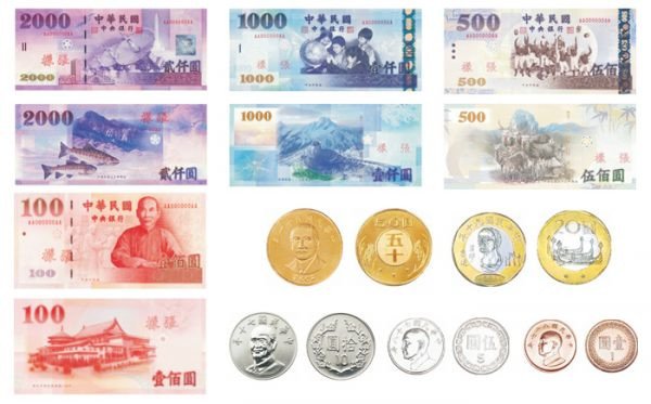 Hình ảnh các tờ tiền Đài Loan