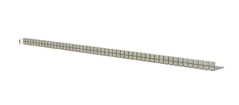 Một hàng dài 50 pallet tiền, tổng cộng 10 tỷ USD, cho thấy quy mô đồ sộ của một phần nhỏ trong 1000 tỷ USD.