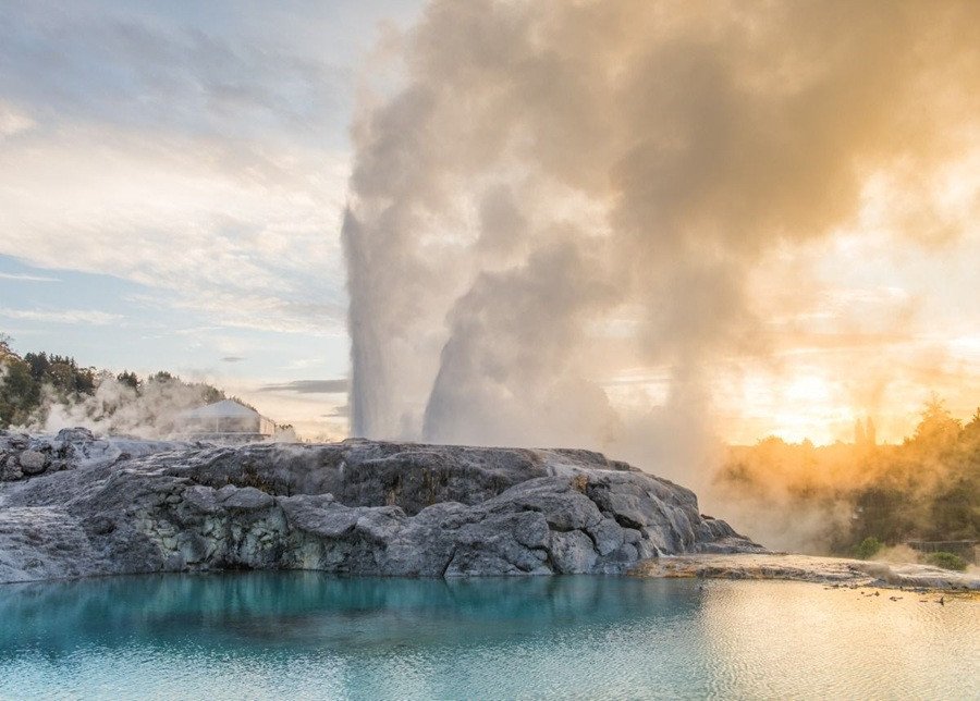 Rotorua và khu vực địa nhiệt trên bản đồ Đảo Bắc New Zealand
