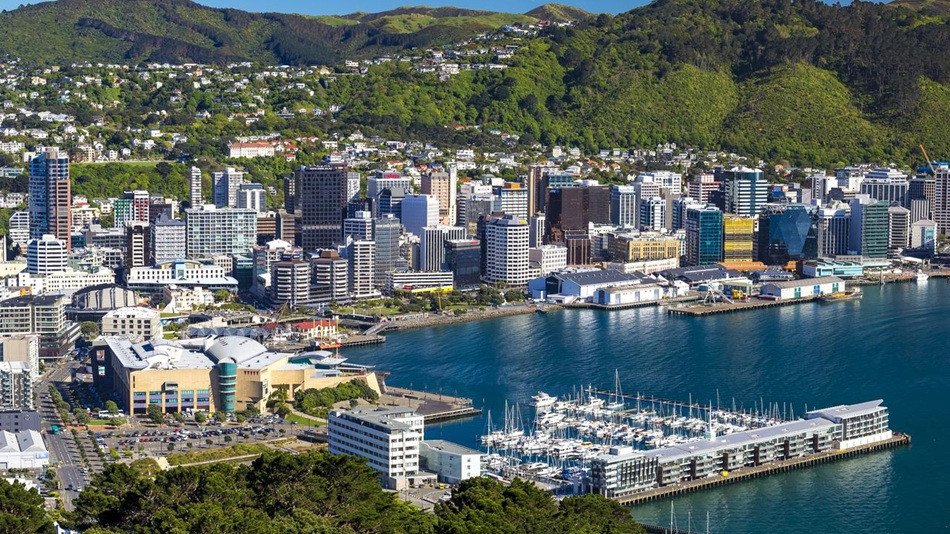 Thủ đô Wellington trên bản đồ Đảo Bắc New Zealand