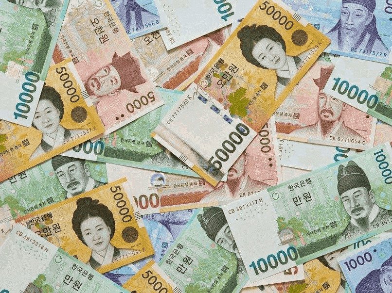 Biểu đồ thể hiện sự biến động tỷ giá giữa Won Hàn Quốc và các loại tiền tệ khác.