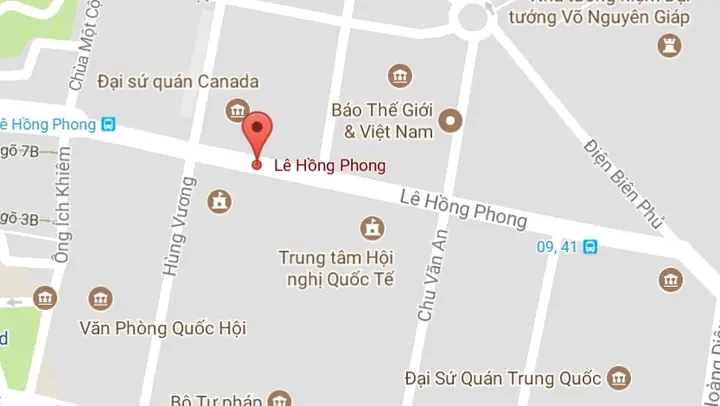 Phố Lê Hồng Phong, Quận Ba Đình, Hà Nội.