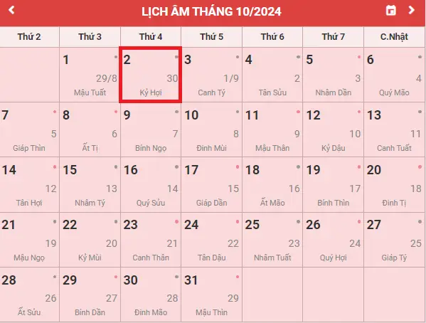 10 Là Ngày Mấy Âm