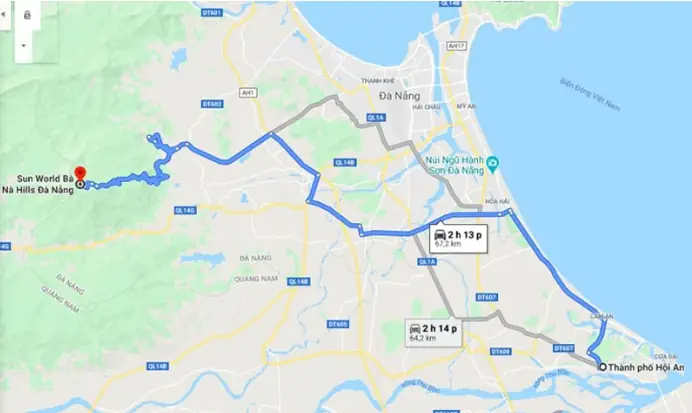 Khoảng Cách Giữa Bà Nà Và Hội An