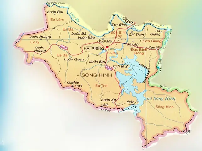 Bản Đồ Huyện Sông Hinh Tỉnh Phú Yên Bản Đồ Huyện Sông Hinh Tỉnh Phú Yên