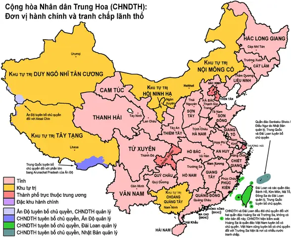 Bản Đồ Trung Quốc Khổ Lớn Phóng To Đầy Đủ Chi Tiết