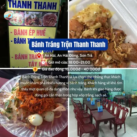 Bánh Tráng Trộn Thanh Thanh- Địa Chỉ Quán Bánh Tráng Trộn Đặc Sản Đà Nẵng Bánh Tráng Trộn Thanh Thanh- Địa Chỉ Quán Bánh Tráng Trộn Đặc Sản Đà Nẵng