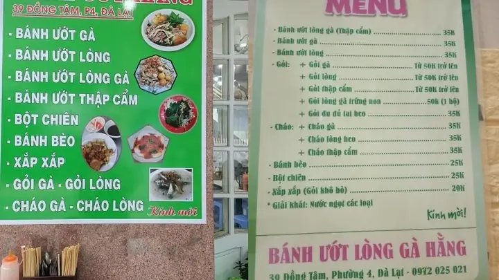 Menu Món Ăn Tại Quán Đa Dạng, Hấp Dẫn
