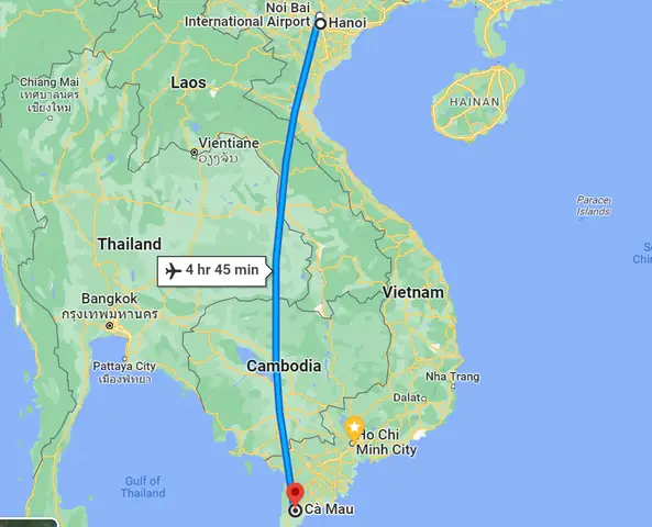 Thời Gian Bay Từ Hà Nội Đi Cà Mau Bao Lâu?
