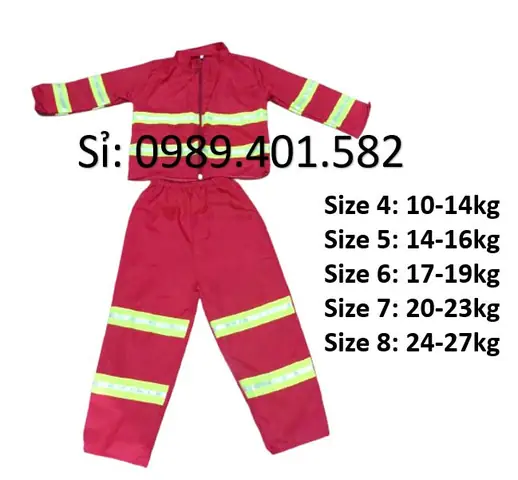 Trang Phục Lính Cứu Hỏa Trẻ 10-27kg - Lê Thị Mừng - 0989.401 ...