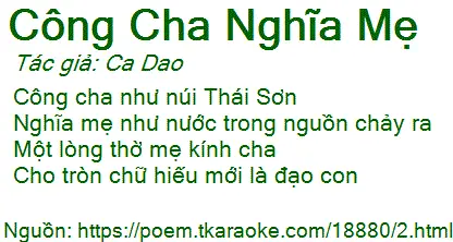 Ca Nhạc Công Cha Nghĩa Mẹ: Âm Nhạc Về Tình Cảm Gia Đình Trong Văn Hóa Việt