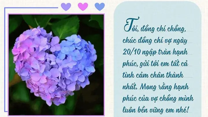 Mẫu Thiệp Chúc Mừng 20/10 Tặng Vợ