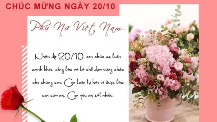 Thiệp Chúc Mừng 20/10 Đẹp Nhất
