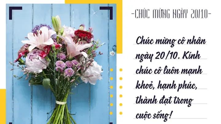 Mẫu Thiệp Chúc Mừng 20/10 Tặng Cô Giáo