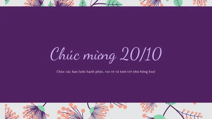 Mẫu Thiệp Chúc Mừng 20/10 Tặng Cô Giáo
