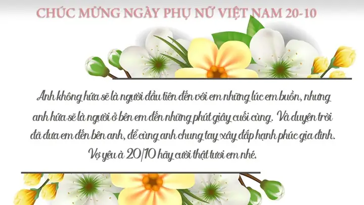 Mẫu Thiệp Chúc Mừng 20/10 Tặng Vợ