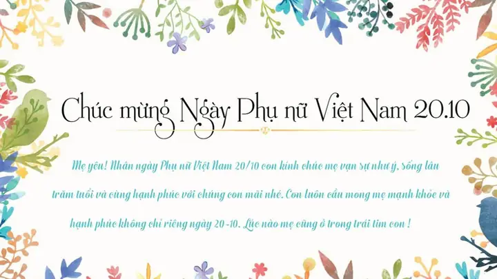 Thiệp Chúc Mừng 20/10 Đẹp Nhất