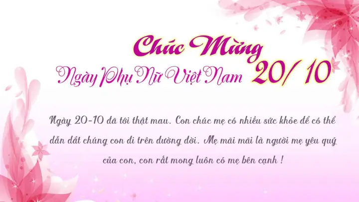 Thiệp Chúc Mừng 20/10 Đẹp Nhất