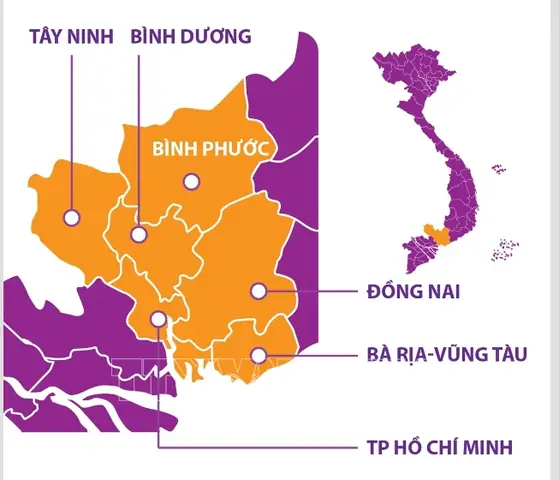 Vùng Đông Nam Bộ Bao Gồm Tp Hồ Chí Minh Và 5 Tỉnh Trực Thuộc ...