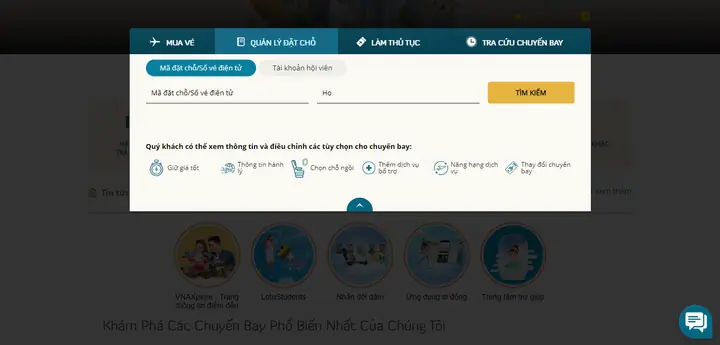 Chọn Chỗ Ngồi Trên Website/ứng Dụng Của Vietnam Airlines - Mục Quản Lý Đặt Chỗ