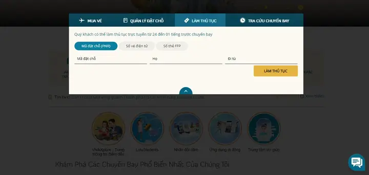 Chọn Chỗ Ngồi Khi Check-in Online