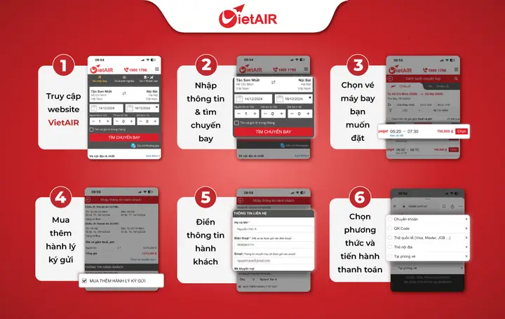 Hướng Dẫn Đặt Vé Máy Bay Quốc Tế Tại Vietair