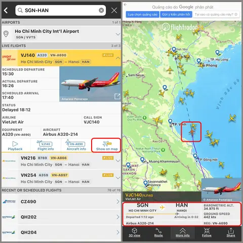 Cách Theo Dõi Hành Trình Chuyến Bay Bằng Flightradar24
