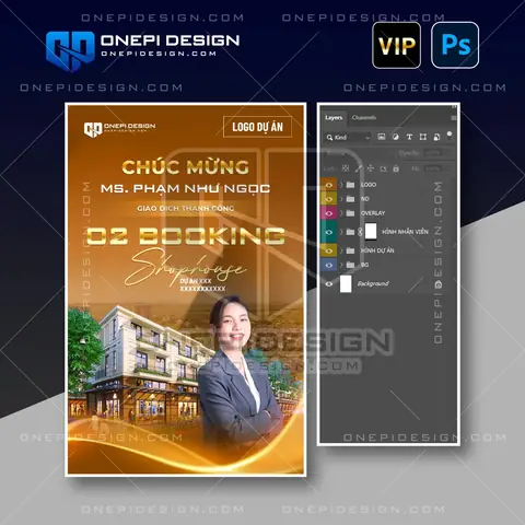 Tôn Vinh Thành Công Với Mẫu Psd Chúc Mừng Giao Dịch Booking
