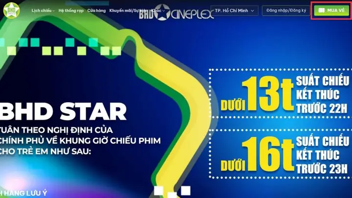 Đặt Vé Trực Tuyến Trên Website Hoặc Ứng Dụng Bhd Star