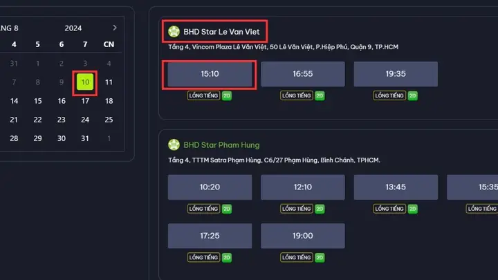 Đặt Vé Trực Tuyến Trên Website Hoặc Ứng Dụng Bhd Star