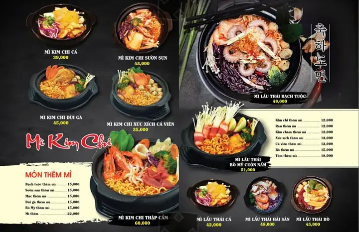 Menu Cực Hấp Dẫn Tại Mì Cay Seoul Đà Nẵng Menu Cực Hấp Dẫn Tại Mì Cay Seoul Đà Nẵng