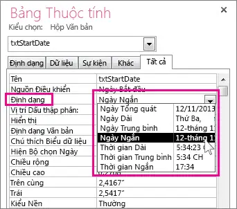 Định Dạng Trường Ngày Và Giờ - Hỗ Trợ Của Microsoft