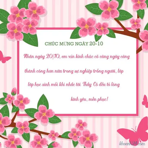 Những Lời Chúc Mừng Nào Thích Hợp Để Ghi Trên Thiệp Chúc Mừng 20/10 Cho Cô Giáo?