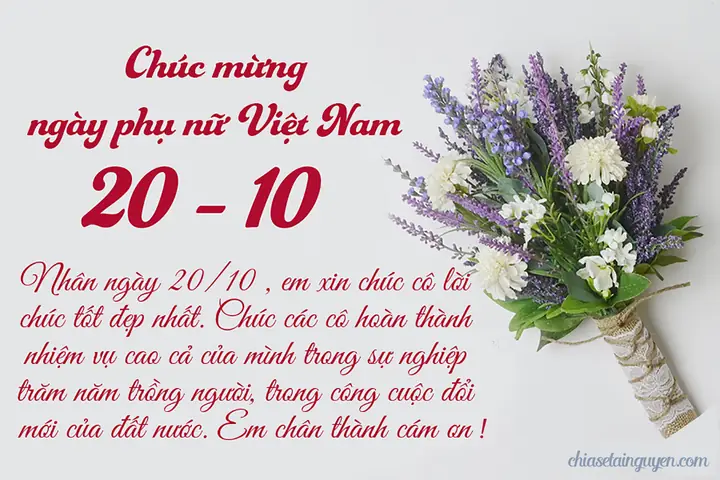 Những Lời Chúc Mừng Nào Thích Hợp Để Ghi Trên Thiệp Chúc Mừng 20/10 Cho Cô Giáo?