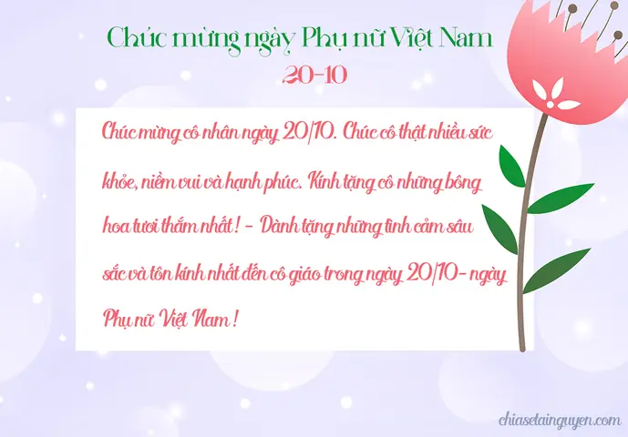 Những Lời Chúc Mừng Nào Thích Hợp Để Ghi Trên Thiệp Chúc Mừng 20/10 Cho Cô Giáo?