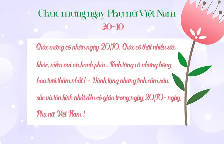 Những Lời Chúc Mừng Nào Thích Hợp Để Ghi Trên Thiệp Chúc Mừng 20/10 Cho Cô Giáo?