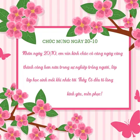 Những Lời Chúc Mừng Nào Thích Hợp Để Ghi Trên Thiệp Chúc Mừng 20/10 Cho Cô Giáo?
