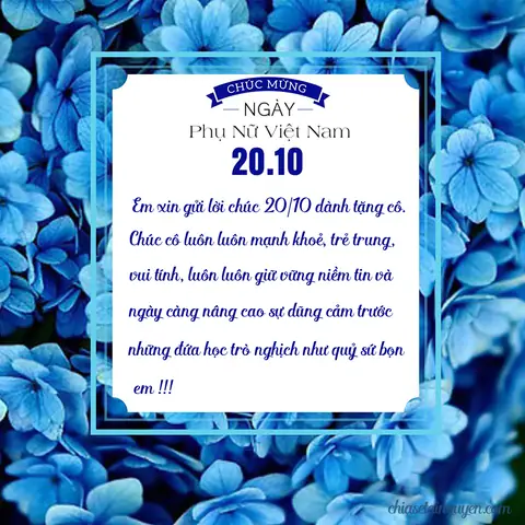 Những Lời Chúc Mừng Nào Thích Hợp Để Ghi Trên Thiệp Chúc Mừng 20/10 Cho Cô Giáo?