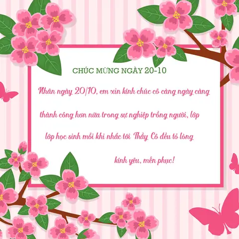 Những Lời Chúc Mừng Nào Thích Hợp Để Ghi Trên Thiệp Chúc Mừng 20/10 Cho Cô Giáo?