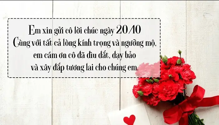 Những Lời Chúc Mừng Nào Thích Hợp Để Ghi Trên Thiệp Chúc Mừng 20/10 Cho Cô Giáo?