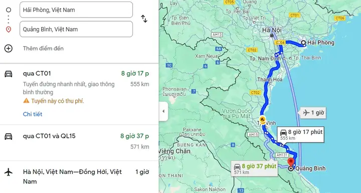 Từ Hải Phòng Đi Quảng Bình Bao Nhiêu Km? Từ Hải Phòng Đi Quảng Bình Bao Nhiêu Km?