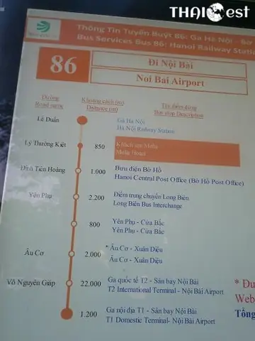 Hanoi Bus 86 Route Map