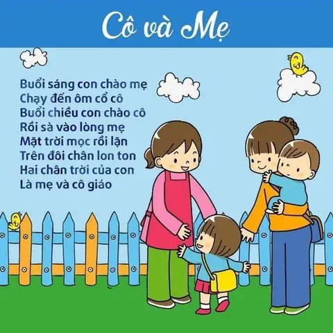 Tranh Minh Họa Bài Thơ Mẹ Và Cô