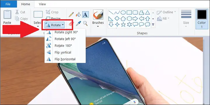 Cách Xoay, Lật Hình Ảnh Trong Paint