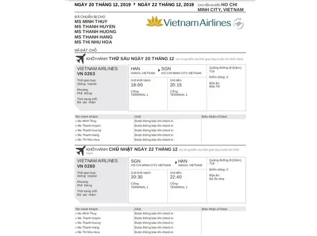 Vé Máy Bay Điện Tử Vietnam Airlines Là Gì?