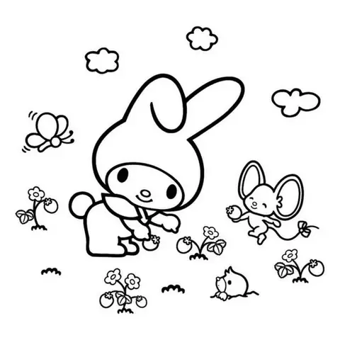 2bộ Tranh Tô Màu Kuromi Hoạt Hình