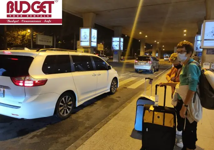 Tourists Wait Taxi At Ho Chi Minh Airport