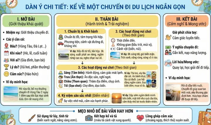 Bạn Đang Tìm Một Bài Văn Kể Về Chuyến Đi Du Lịch Ngắn Gọn Để Tham Khảo Và Hoàn Thành Bài Tập Tập Làm Văn? Bài Viết Dưới Đâyavakidssẽ Mang Đến Gợi Ý Nội Dung Đơn Giản, Rõ Ràng Và Dễ Hiểu, Giúp Các Em Biết Cách Kể Lại Hành Trình, Những Trải Nghiệm Đáng Nhớ Và Cảm Xúc Của Mình Trong Chuyến Đi.
